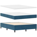  LED Box Spring Krevet Tamno plava 160 x 200 cm Baršun | shoptok.hr