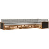  Set vanjskih sofa 6 pcs Prirodna i svjetlosiva | shoptok.hr