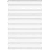 vidaXL Zebra senčilo bela 105x100 cm tkanina širina 100,9cm poliester | Shoptok.si