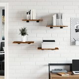  Zidne police 4 kom boja hrasta 40x30x1,5 cm konstruirano drvo | Shoptok.si