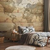  Foto tapeta - Map on Boards 392x280 Samoljepljiva | shoptok.hr