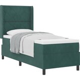 vidaXL Box Spring Postelja z Blazino Temno Zelena 80x200 cm Žamet, (22050522) Cene