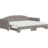  Dnevni krevet na razvlačenje smeđesivi 90 x 200 cm od tkanine | shoptok.hr