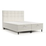 Maison de Rêve Krem tapecirani bračni krevet s prostorom za odlaganje 140x200 cm Senses – Cijene