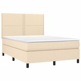  s oprugama i madracem krem 140 x 190 cm od tkanine | shoptok.hr