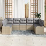  9-dijelni vrtni kauč set s jastučićima bež poli ratan | shoptok.hr
