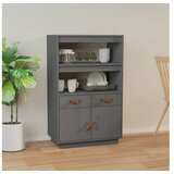  Visoka komoda siva 67 x 40 x 108 5 cm od masivne borovine | shoptok.hr