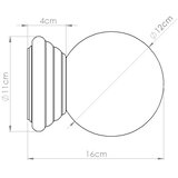 Sollux Modra keramična stenska svetilka ø 12 cm Farsa – | Shoptok.si