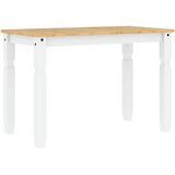  Blagovaonski stol Corona bijeli 112x60x75cm od masivne borovine | shoptok.hr
