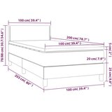  Box spring postelja z vzmetnico temno rjava 100x200 cm blago, (20726943) | Shoptok.si