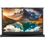 Portable Projection Screen Compact 40 16:9 Free-Standing Office Cinema Matt White Home
