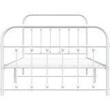  Metalni okvir kreveta uzglavlje i podnožje bijeli 100x200 cm | shoptok.hr