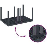 vidaXL 5-delni jedilni set za vrt z blazinami Antracit Poli ratan | Shoptok.si