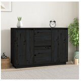  Komoda crna 111 x 34 x 75 cm od masivne borovine | shoptok.hr