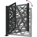vidaXL Vrtna vrata crna 105x106 cm Čelični dizajn svjetla | shoptok.hr