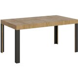 Itamoby   Linea (90x160/264 cm) - hrast, barva nog: antracit - raztegljiva jedilna miza, (20841943) | Shoptok.si
