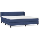 Krevet s oprugama i madracem plavi 160x200 cm od tkanine | shoptok.hr