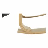 Kondela Nihajni stol, brezov les, naravna, siva tkanina, SIVERT | Shoptok.si