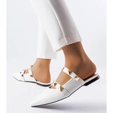 Gemre White pointed-toe slides Ruckman | Shoptok.si