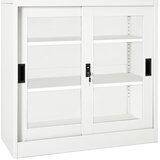 Ormarić s kliznim vratima bijeli 90 x 40 x 90 cm čelični | shoptok.hr