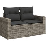 Maison Chic Vrtni kavč - Zunanji kavč z blazinami 2-sedežni siv poli ratan, (22043835) | Shoptok.si