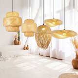  Immax 08271L - Visilica na sajli HILO 1x E27/40W/230V, prečnik 45 cm, bambus | Eponuda.com