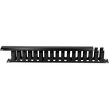 Logilink 19 cable management panel with front flap, 1U, black, ORCC01B