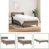 The Living Store Box spring postelja z vzmetnico taupe 90x190 cm blago - Box Spring Postelja, (21737501) | Shoptok.si