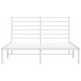 Metalni okvir za krevet s uzglavljem bijeli 135x190 cm | shoptok.hr