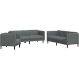 Maison Chic Sedežna garnitura - kavč 3-delna temno sivo blago, (21728320) | Shoptok.si