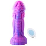 HiSmith HSA99 Dream Sky Monster Series Curved Giant Suction Dildo with Vibrations 20.3cm Pink-Purple Cene