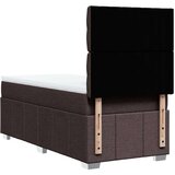 vidaXL Box spring postelja z vzmetnico temno rjava 80x200 cm blago, (21321318) | Shoptok.si