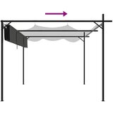  Pergola s pomičnim krovom antracit 295 x 292 x 230 cm | shoptok.hr