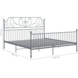 Za krevet sivi metalni 200 x 200 cm | shoptok.hr