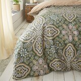 Pineapple Elephant Zelena/bež enojna posteljnina 135x200 cm Alba Geo – | Shoptok.si