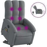  The Living Store Električni masažni naslanjač s funkcijo vstajanja temno siv - Električni Masažni Naslanjač S Funkcijo Vstajanja, (21501891) | Shoptok.si