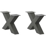  Noge za klubsko mizico v obliki črke X 2 kosa antracit 50 x (30-31) cm jeklo, (22123589) | Shoptok.si