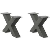  Noge za stolić u obliku slova X 2 kom antracit 50x(30-31) cm | shoptok.hr