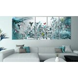  Slika - Hummingbirds Dance (5 Parts) Turquoise Narrow 200x80 | shoptok.hr