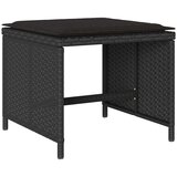  9-dijelni vrtni blagovaonski set s jastucima crni od poliratana | shoptok.hr