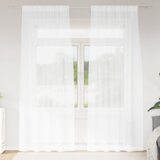 vidaXL Zavese z zavesami 2 pcs Bela 140 x 260 cm Poliester | Shoptok.si