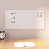 vidaXL Zidna magnetna ploča bijela 60 x 30 cm od kaljenog stakla | shoptok.hr