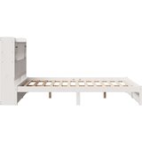 vidaXL Krevet s regalom z knjige bez madraca bijeli 140x200cm borovina | shoptok.hr