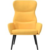  Stolica za opuštanje sa stolcem boja senfa od tkanine | shoptok.hr