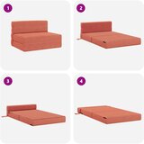  Preklopni madrac za sofu Crvena narančasta 100 x 80 x 60 cm | shoptok.hr