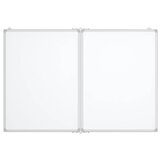  Magnetna bijela ploča sklopiva 120 x 100 x 1,7 cm aluminijska | shoptok.hr