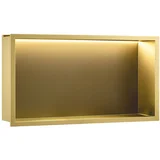 VGRAJENA KOPALNIŠKA POLICA LED 30x60 brush gold