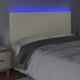  LED uzglavlje krem 200x5x118/128 cm od umjetne kože | shoptok.hr