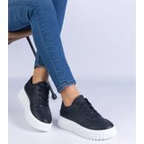 Gemre Black lace-up sneakers with a chunky sole Lusinda | Shoptok.si
