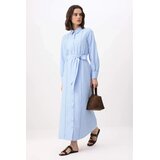 Trendyol Modest Ženska haljina Tctss26Eb00115, Svetloplava Cene